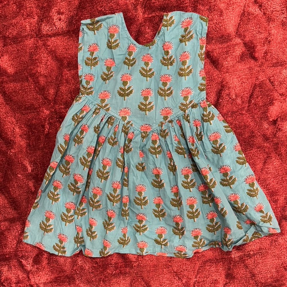 COPY - Green & blue Sleeveless Scoop Neck Sundress. Adorable design & fit. Worn…